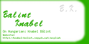 balint knabel business card